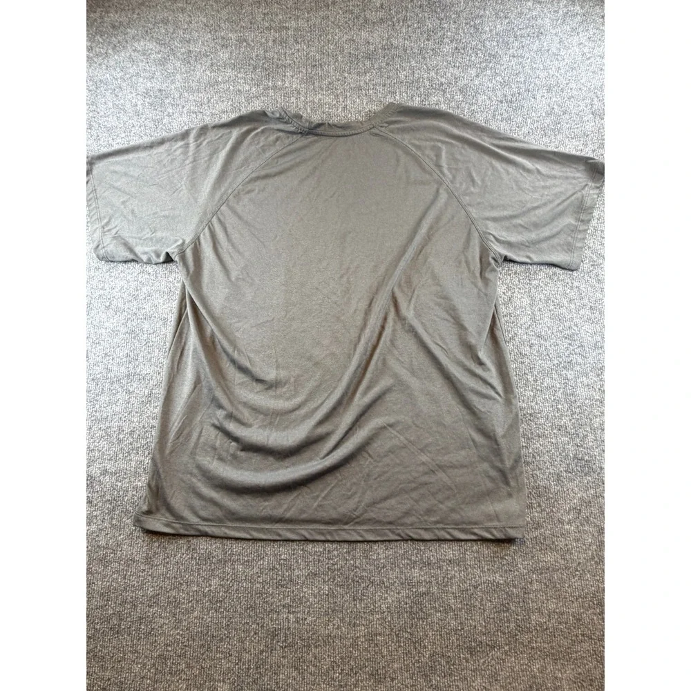 Adidas Climalite Mens XL Gray Short Sleeve Performance Graphic Logo T-Shirt